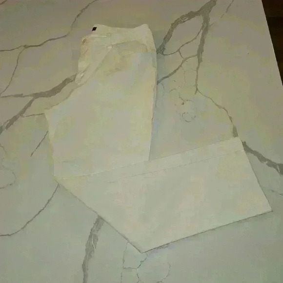 Lauren Ralph Lauren Womens Straight Leg Relaxed Stretch Jeans Cream Size 12 - Picture 1 of 11